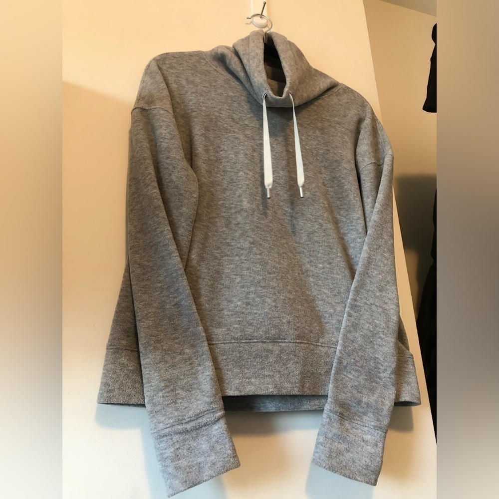 LULULEMON GO FORWARD FLEECE PULLOVER FUNNEL NECK GREY SIZE 6 - Picture 5 of 12